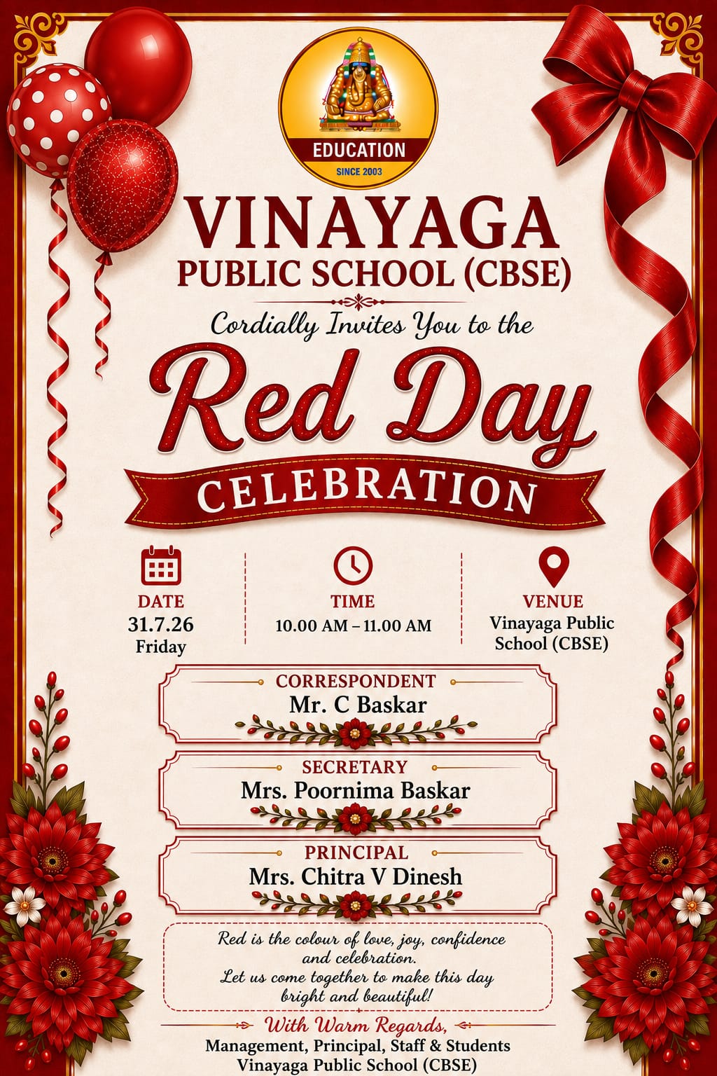 Red Day Celebration 2026